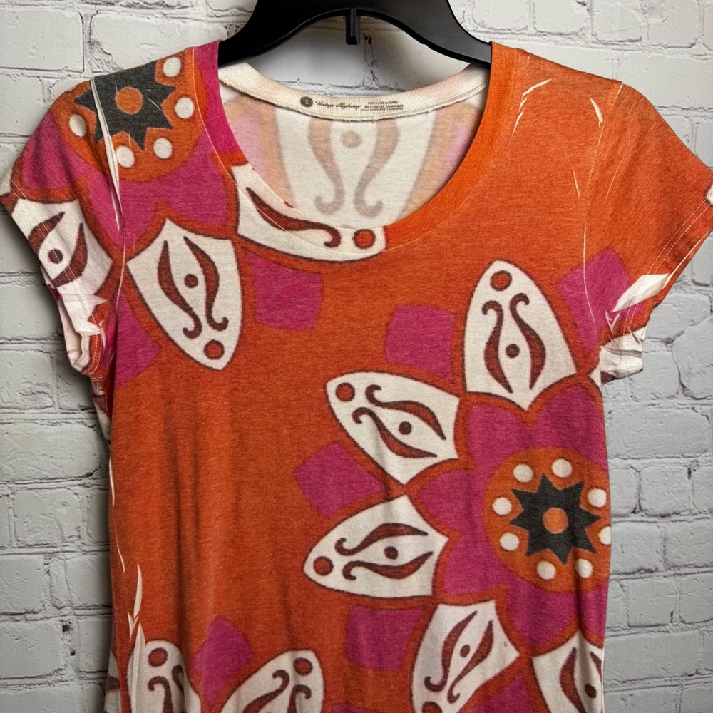 Vintage Highway artsy floral printed retro chic boho dress size Small abstract - Picture 4 of 10